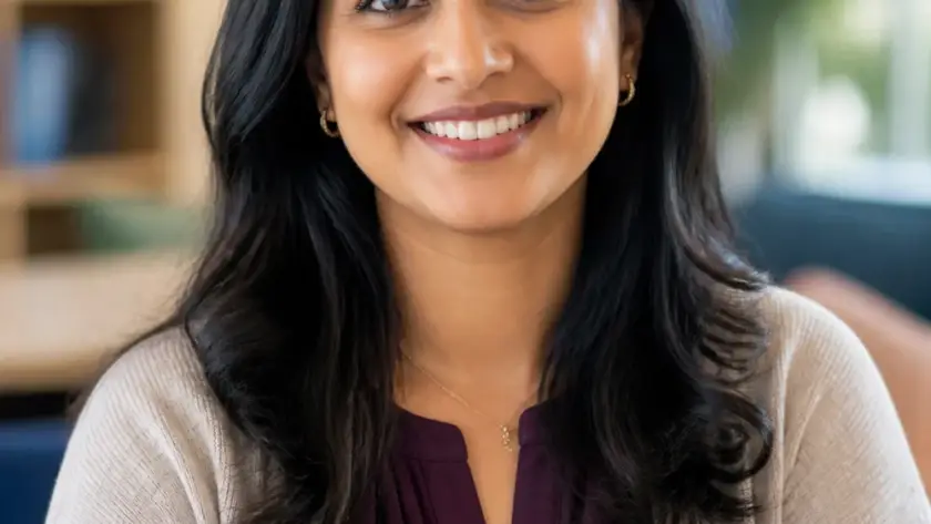 Fictional sample portrait for Priya Singh.