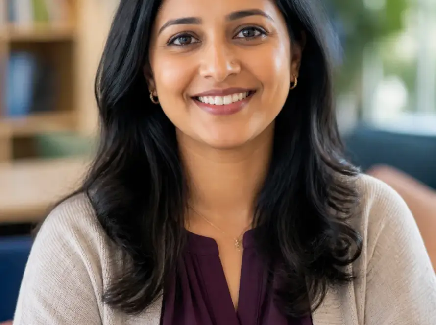 Fictional sample portrait for Priya Singh.