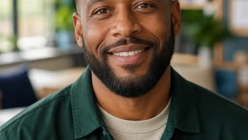 Fictional sample portrait for Samuel Okafor.