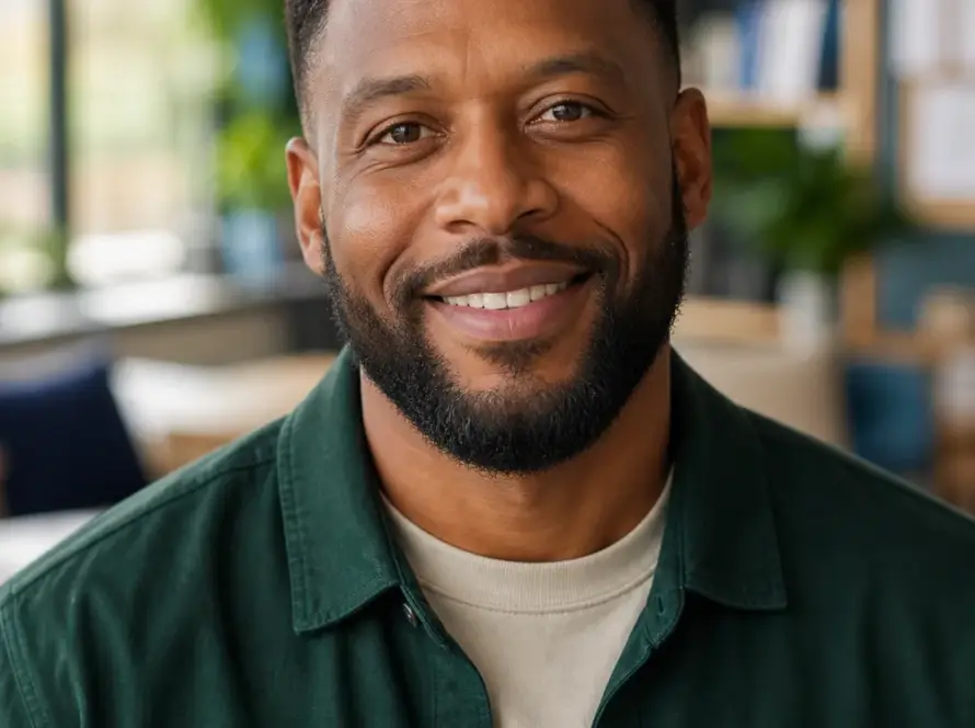 Fictional sample portrait for Samuel Okafor.